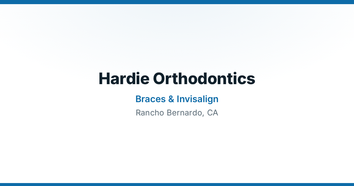 Hardie Orthodontics San Diego
